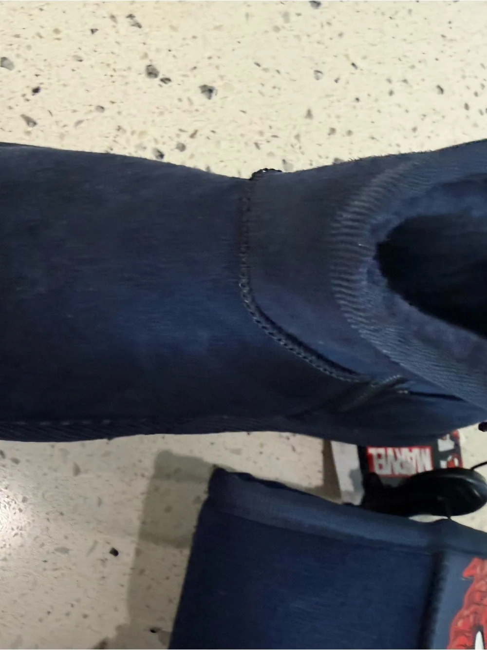 New boys Sz 12, 1 Marvel Navy Blue Kids Spider-Man Cozy Boots light up